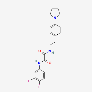 molecular formula C20H21F2N3O2 B2783512 N1-(3,4-difluorophenyl)-N2-(4-(pyrrolidin-1-yl)phenethyl)oxalamide CAS No. 954071-36-4