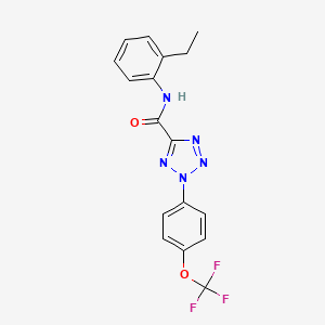 molecular formula C17H14F3N5O2 B2783515 N-(2-ethylphenyl)-2-(4-(trifluoromethoxy)phenyl)-2H-tetrazole-5-carboxamide CAS No. 1396882-33-9