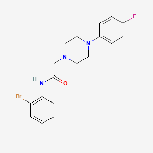 molecular formula C19H21BrFN3O B2783519 N-(2-bromo-4-methylphenyl)-2-[4-(4-fluorophenyl)piperazin-1-yl]acetamide CAS No. 775317-02-7