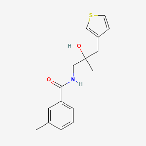 molecular formula C16H19NO2S B2783521 N-{2-hydroxy-2-[(thiophen-3-yl)methyl]propyl}-3-methylbenzamide CAS No. 2097913-69-2