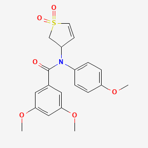molecular formula C20H21NO6S B2783527 N-(1,1-dioxido-2,3-dihydrothiophen-3-yl)-3,5-dimethoxy-N-(4-methoxyphenyl)benzamide CAS No. 863023-02-3