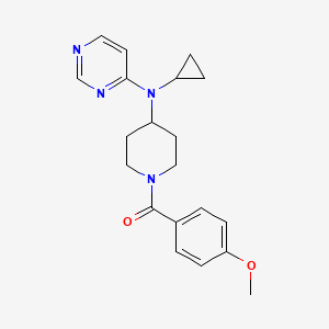 molecular formula C20H24N4O2 B2783532 N-cyclopropyl-N-[1-(4-methoxybenzoyl)piperidin-4-yl]pyrimidin-4-amine CAS No. 2415531-06-3