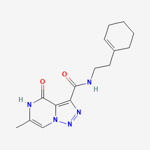 molecular formula C15H19N5O2 B2783559 N-(2-(cyclohex-1-en-1-yl)ethyl)-6-methyl-4-oxo-4,5-dihydro-[1,2,3]triazolo[1,5-a]pyrazine-3-carboxamide CAS No. 1396673-22-5