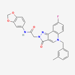 N-1,3-benzodioxol-5-yl-2-[8-fluoro-5-(3-methylbenzyl)-3-oxo-3,5-dihydro-2H-pyrazolo[4,3-c]quinolin-2-yl]acetamide