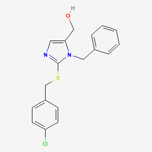 [3-Benzyl-2-[(4-chlorophenyl)methylsulfanyl]imidazol-4-yl]methanol