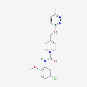 molecular formula C19H23ClN4O3 B2783565 N-(5-chloro-2-methoxyphenyl)-4-{[(6-methylpyridazin-3-yl)oxy]methyl}piperidine-1-carboxamide CAS No. 2379997-72-3