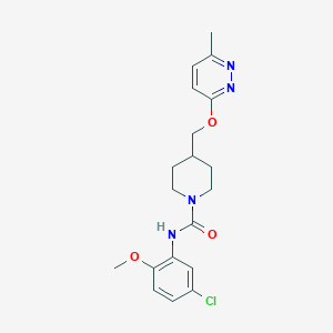 B2783565 N-(5-Chloro-2-methoxyphenyl)-4-[(6-methylpyridazin-3-yl)oxymethyl]piperidine-1-carboxamide CAS No. 2379997-72-3