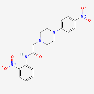 N-(2-nitrophenyl)-2-[4-(4-nitrophenyl)piperazin-1-yl]acetamide