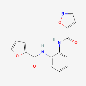 molecular formula C15H11N3O4 B2783570 N-(2-(furan-2-carboxamido)phenyl)isoxazole-5-carboxamide CAS No. 1207057-65-5