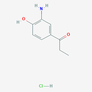 1-(3-Amino-4-hydroxyphenyl)propan-1-one hydrochloride