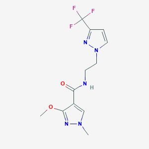 3-methoxy-1-methyl-N-(2-(3-(trifluoromethyl)-1H-pyrazol-1-yl)ethyl)-1H-pyrazole-4-carboxamide