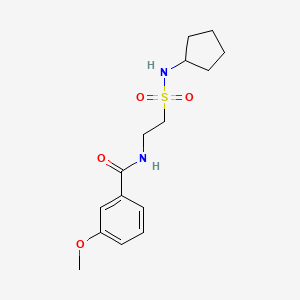 molecular formula C15H22N2O4S B2783591 N-[2-(cyclopentylsulfamoyl)ethyl]-3-methoxybenzamide CAS No. 899979-32-9