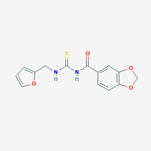 molecular formula C14H12N2O4S B278362 N-(1,3-benzodioxol-5-ylcarbonyl)-N'-(2-furylmethyl)thiourea 