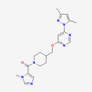 [4-[[6-(3,5-Dimethylpyrazol-1-yl)pyrimidin-4-yl]oxymethyl]piperidin-1-yl]-(3-methylimidazol-4-yl)methanone