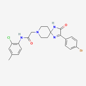 2-(2-(4-bromophenyl)-3-oxo-1,4,8-triazaspiro[4.5]dec-1-en-8-yl)-N-(2-chloro-4-methylphenyl)acetamide