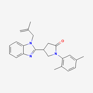 1-(2,5-dimethylphenyl)-4-[1-(2-methylprop-2-en-1-yl)-1H-1,3-benzodiazol-2-yl]pyrrolidin-2-one