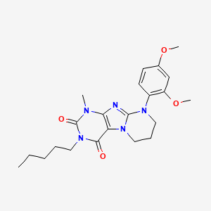 9-(2,4-dimethoxyphenyl)-1-methyl-3-pentyl-7,8-dihydro-6H-purino[7,8-a]pyrimidine-2,4-dione