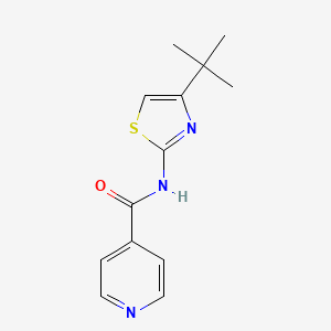 molecular formula C13H15N3OS B2783638 N-(4-tert-butyl-1,3-thiazol-2-yl)pyridine-4-carboxamide CAS No. 303787-13-5