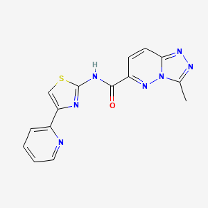 3-Methyl-N-(4-pyridin-2-yl-1,3-thiazol-2-yl)-[1,2,4]triazolo[4,3-b]pyridazine-6-carboxamide