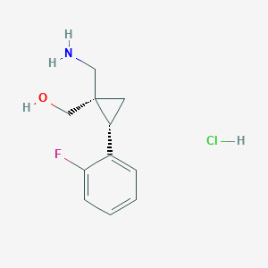 [(1R,2S)-1-(Aminomethyl)-2-(2-fluorophenyl)cyclopropyl]methanol;hydrochloride