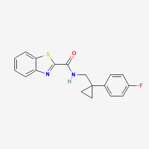 N-((1-(4-fluorophenyl)cyclopropyl)methyl)benzo[d]thiazole-2-carboxamide