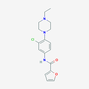 molecular formula C17H20ClN3O2 B278365 N-[3-chloro-4-(4-ethylpiperazin-1-yl)phenyl]furan-2-carboxamide 