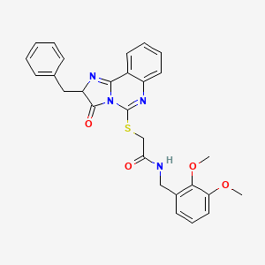 2-((2-benzyl-3-oxo-2,3-dihydroimidazo[1,2-c]quinazolin-5-yl)thio)-N-(2,3-dimethoxybenzyl)acetamide