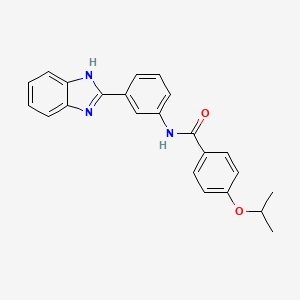 molecular formula C23H21N3O2 B2783653 N-(3-(1H-benzo[d]imidazol-2-yl)phenyl)-4-isopropoxybenzamide CAS No. 477493-72-4
