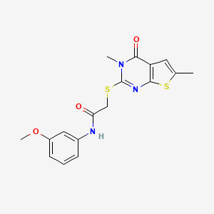 2-(3,6-dimethyl-4-oxothieno[2,3-d]pyrimidin-2-yl)sulfanyl-N-(3-methoxyphenyl)acetamide