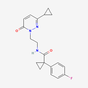 molecular formula C19H20FN3O2 B2783662 N-(2-(3-cyclopropyl-6-oxopyridazin-1(6H)-yl)ethyl)-1-(4-fluorophenyl)cyclopropanecarboxamide CAS No. 2097861-22-6