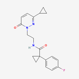 N-(2-(3-cyclopropyl-6-oxopyridazin-1(6H)-yl)ethyl)-1-(4-fluorophenyl)cyclopropanecarboxamide