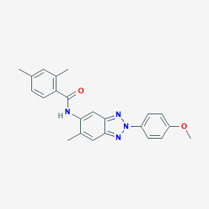 molecular formula C23H22N4O2 B278367 N-[2-(4-methoxyphenyl)-6-methyl-2H-1,2,3-benzotriazol-5-yl]-2,4-dimethylbenzamide 