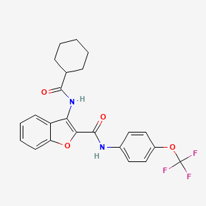 3-(cyclohexanecarboxamido)-N-(4-(trifluoromethoxy)phenyl)benzofuran-2-carboxamide