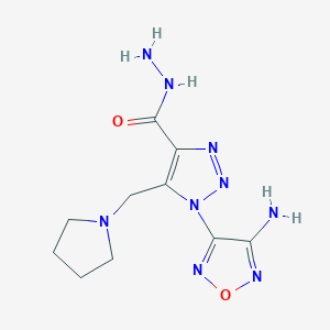 1-(4-Amino-furazan-3-yl)-5-pyrrolidin-1-ylmethyl-1H-[1,2,3]triazole-4-carboxylic acid hydrazide