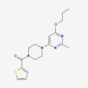 (4-(2-Methyl-6-propoxypyrimidin-4-yl)piperazin-1-yl)(thiophen-2-yl)methanone