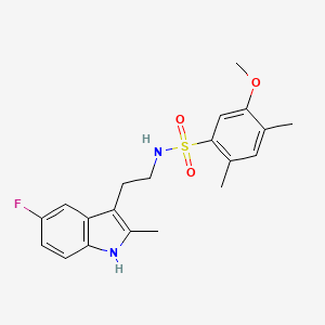 N-[2-(5-fluoro-2-methyl-1H-indol-3-yl)ethyl]-5-methoxy-2,4-dimethylbenzenesulfonamide