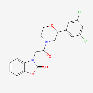 3-(2-(2-(3,5-dichlorophenyl)morpholino)-2-oxoethyl)benzo[d]oxazol-2(3H)-one