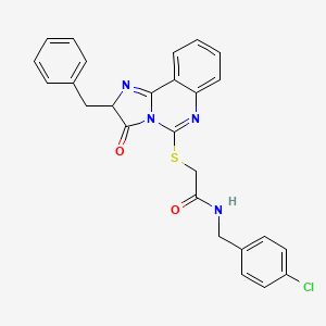 2-((2-benzyl-3-oxo-2,3-dihydroimidazo[1,2-c]quinazolin-5-yl)thio)-N-(4-chlorobenzyl)acetamide