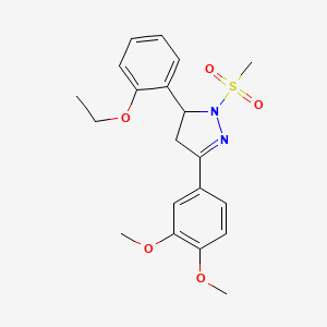 3-(3,4-dimethoxyphenyl)-5-(2-ethoxyphenyl)-1-(methylsulfonyl)-4,5-dihydro-1H-pyrazole