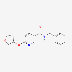 N-(1-phenylethyl)-6-((tetrahydrofuran-3-yl)oxy)nicotinamide