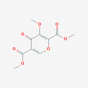 molecular formula C10H10O7 B2783692 Dimethyl 3-methoxy-4-oxo-4H-pyran-2,5-dicarboxylate CAS No. 1246616-82-9