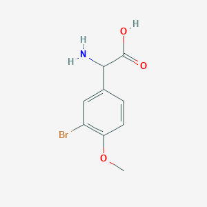 molecular formula C9H10BrNO3 B2783694 2-Amino-2-(3-bromo-4-methoxyphenyl)acetic acid CAS No. 1218526-50-1