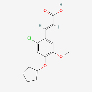 (2E)-3-[2-Chloro-4-(cyclopentyloxy)-5-methoxyphenyl]acrylic acid