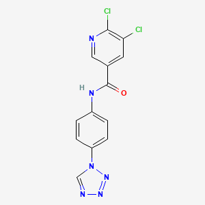 5,6-dichloro-N-[4-(tetrazol-1-yl)phenyl]pyridine-3-carboxamide