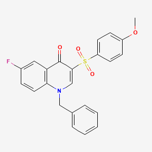 molecular formula C23H18FNO4S B2783700 1-Benzyl-6-fluoro-3-(4-methoxyphenyl)sulfonylquinolin-4-one CAS No. 872198-91-9