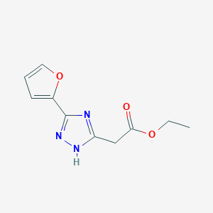 molecular formula C10H11N3O3 B2783715 ethyl 2-[3-(furan-2-yl)-1H-1,2,4-triazol-5-yl]acetate CAS No. 937683-67-5