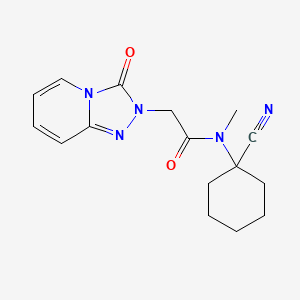 molecular formula C16H19N5O2 B2783718 N-(1-cyanocyclohexyl)-N-methyl-2-{3-oxo-2H,3H-[1,2,4]triazolo[4,3-a]pyridin-2-yl}acetamide CAS No. 1241547-34-1