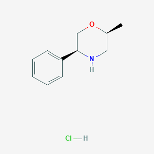 molecular formula C11H16ClNO B2783727 (2S,5S)-2-Methyl-5-phenylmorpholine hydrochloride CAS No. 1821669-94-6