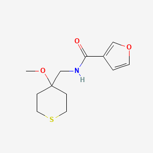 N-((4-methoxytetrahydro-2H-thiopyran-4-yl)methyl)furan-3-carboxamide