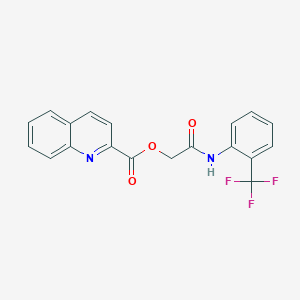 molecular formula C19H13F3N2O3 B2783730 {[2-(Trifluoromethyl)phenyl]carbamoyl}methyl quinoline-2-carboxylate CAS No. 728905-12-2